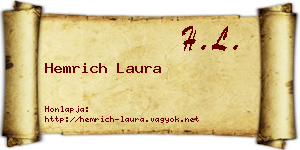 Hemrich Laura névjegykártya